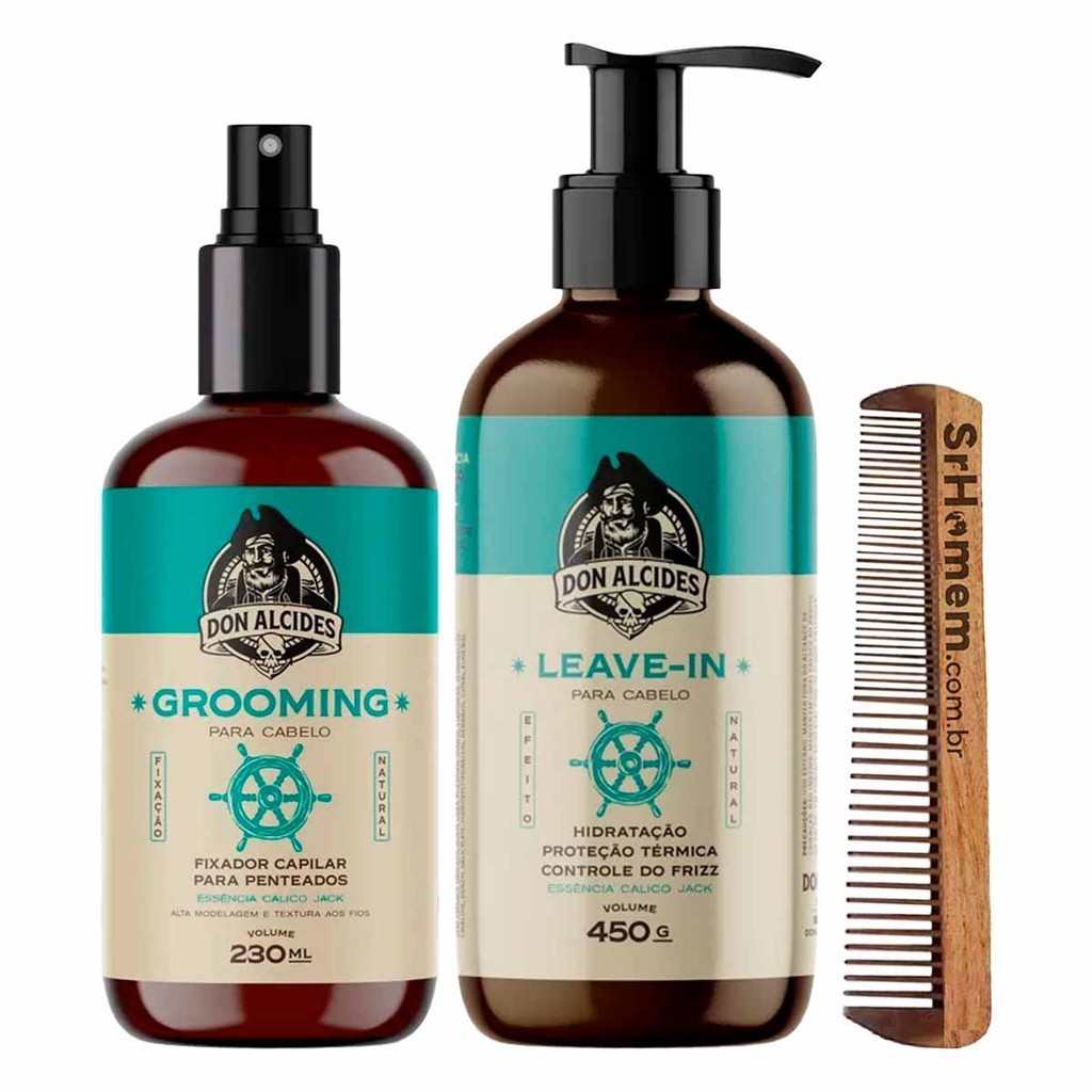 Grooming Leave-in Cabelo Calico Jack Pente Duplo Don Alcides