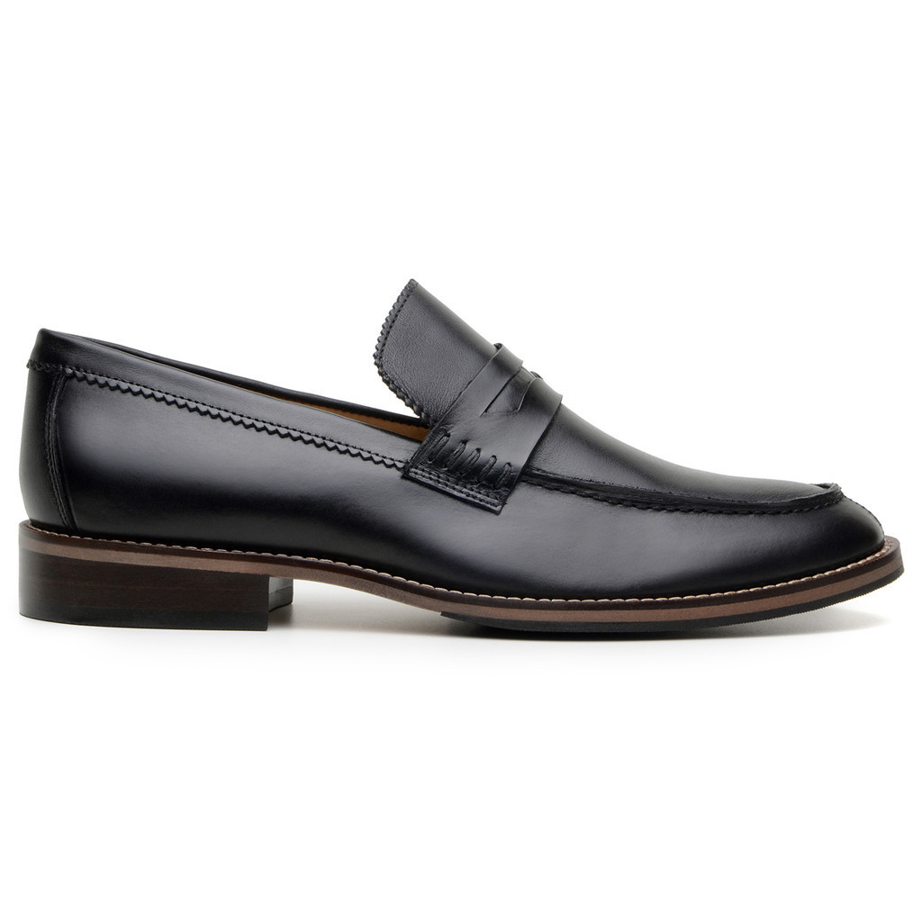 Sapato Masculino Paris Loafer Couro Preto em Oferta na Shopee