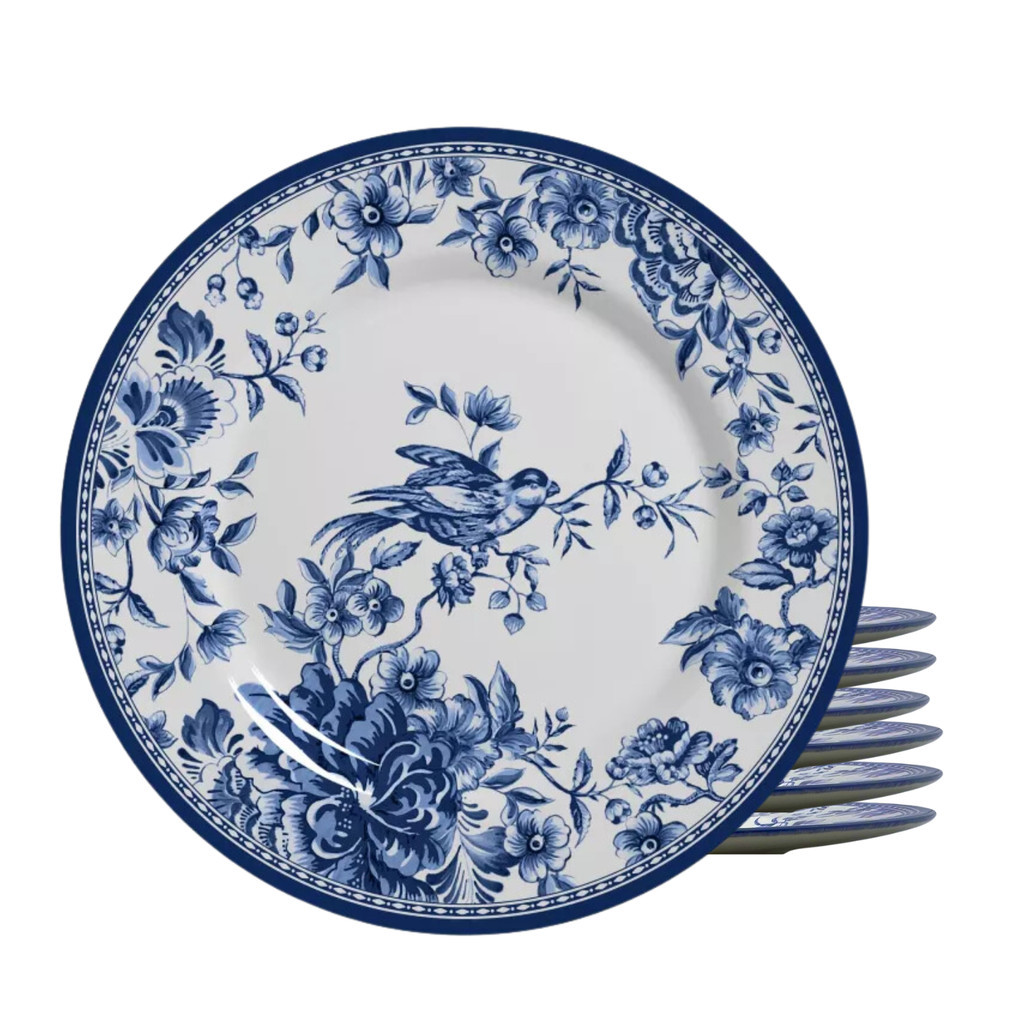 Jogo De Pratos Sobremesa Cerâmica 20cm Kit 6pcs Chinese Garden Alleanza em Oferta na Shopee