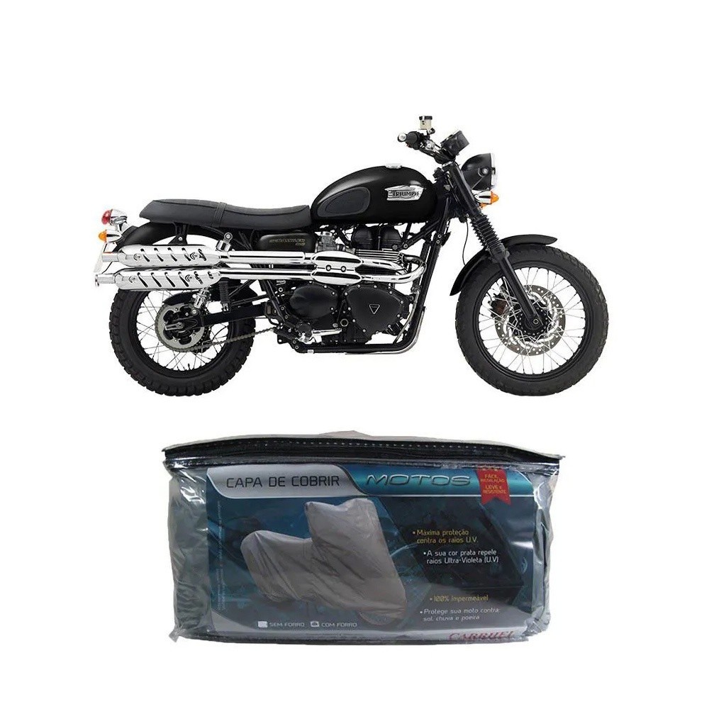 Capa para cobrir TRIUMPH SCRAMBLER 900CC com forro G(203)