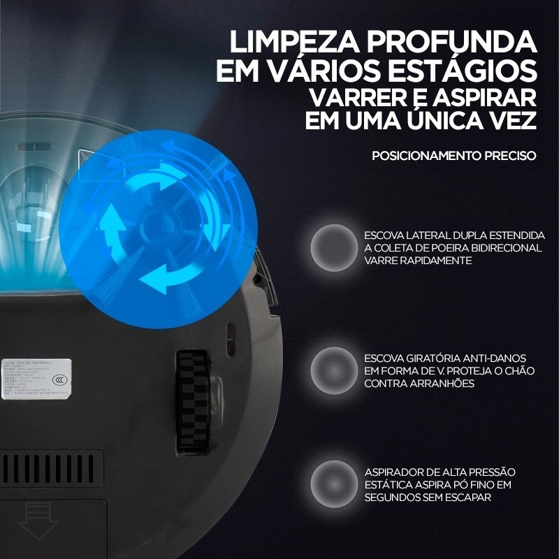 Aspirador de Pó Robô Inteligente Idali LIFE com Sensores Anti-queda — foto 8