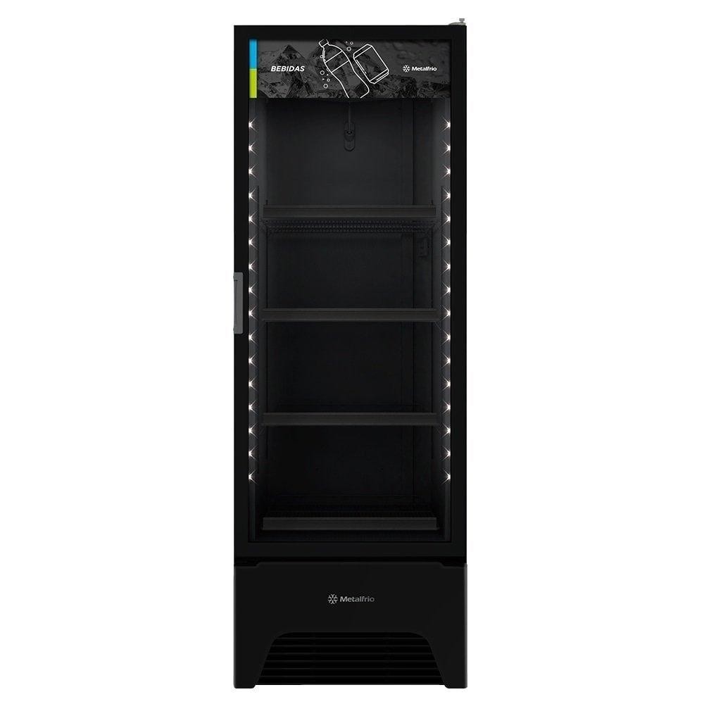 Refrigerador Vitrine Metalfrio 572 Litros VB52AH | Frost Free, Porta de Vidro, Preto