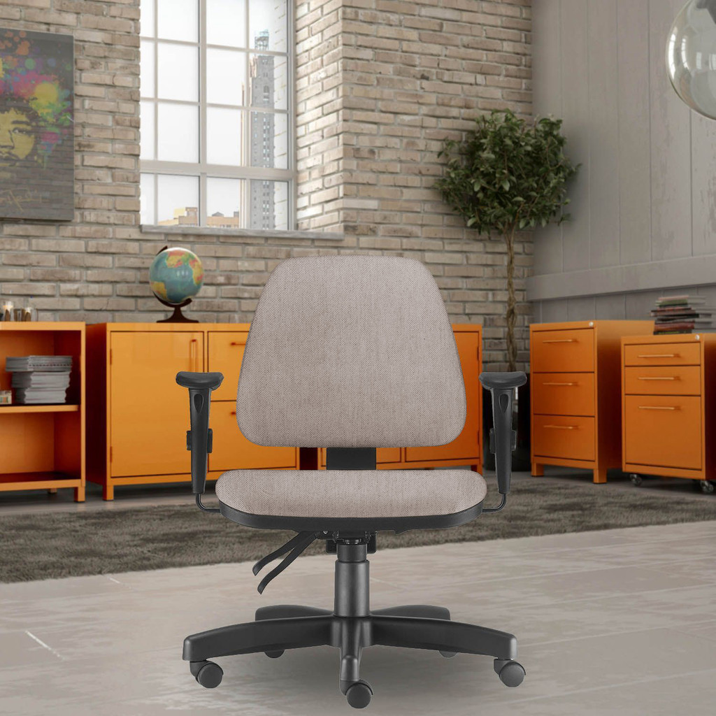 Cadeira de Escritório Giratória Executiva Ergonômica Sky L02 Linho Bege - Lyam Decor