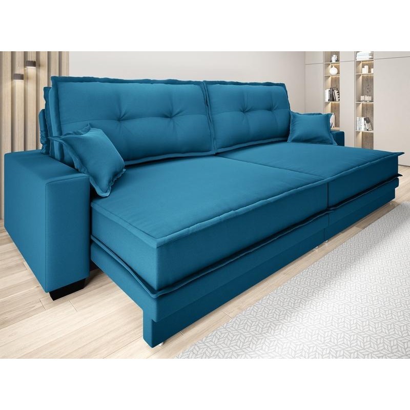Sofá Palermo 2,80m Retrátil e Reclinável Velosuede Royal - NETSOFAS em Oferta na Shopee