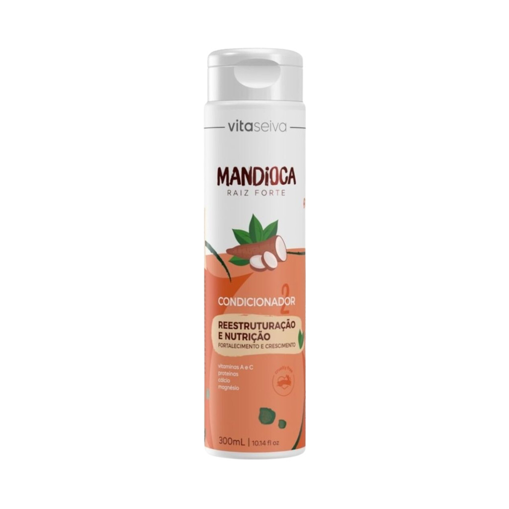 Condicionador Mandioca Raiz Forte 300ml Vita Seiva Reestruturação E Nutrição - Beauty
