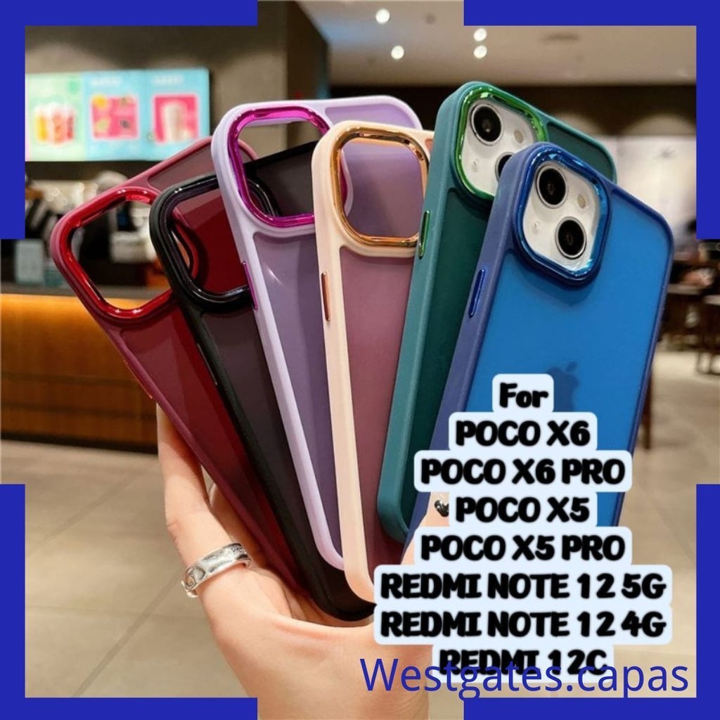 Capa Space Acrilico fosca Colorida Comaptivel Com XIAOMI REDMI POCO X6/X6 PRO /X5 /X5 PRO /NOTE 12 5G/ NOTE 12 4G RD 12C