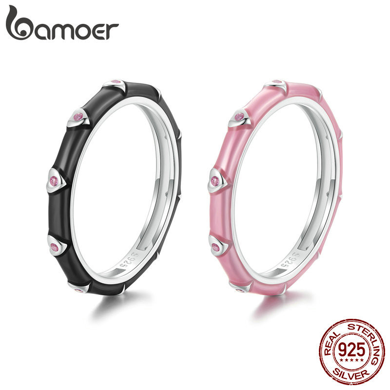 Bamoer 925 Sterling Sliver Ring Anel De Fita Coração Jóias De Moda Para Mulheres - Fashion Accessories