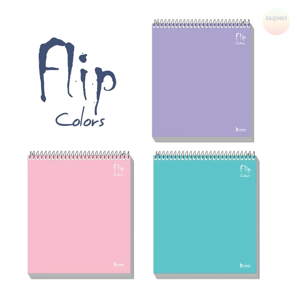 CADERNO FLIP COLORS UNIVERSITÁRIO 1 MATÉRIA TAMOIO em Oferta na Shopee