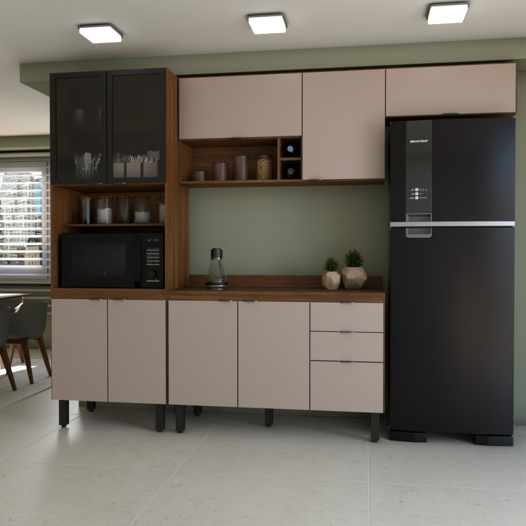 Cozinha Completa Alice 10 Portas 2 Gavetas em Oferta na Shopee