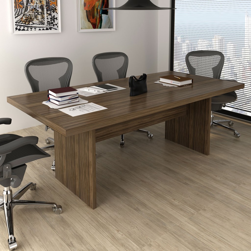 Mesa de Reunião Nogal Me4119 - Tecno Mobili em Oferta na Shopee