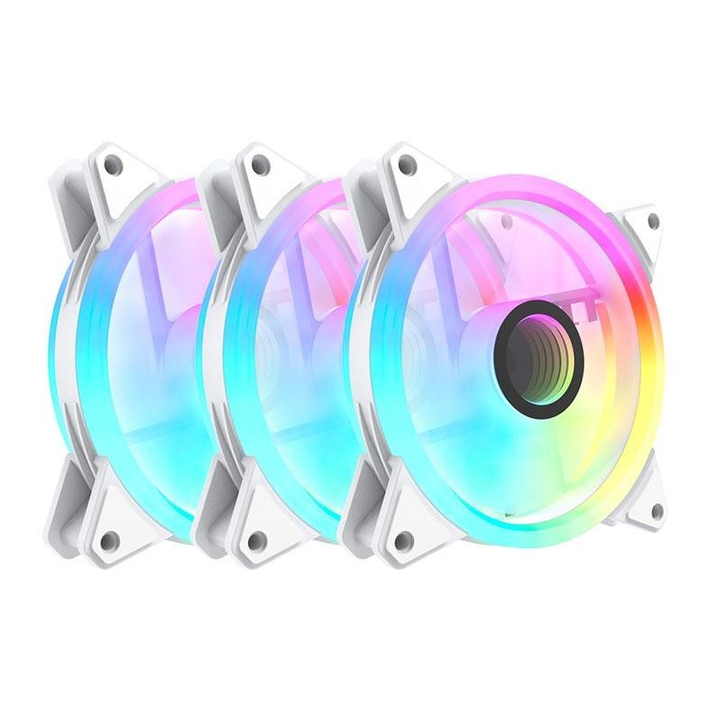 Kit Ventoinha Aigo AF12 3in1, ARGB, 3x120mm, Branco, AF123IN1-WH em Oferta na Shopee