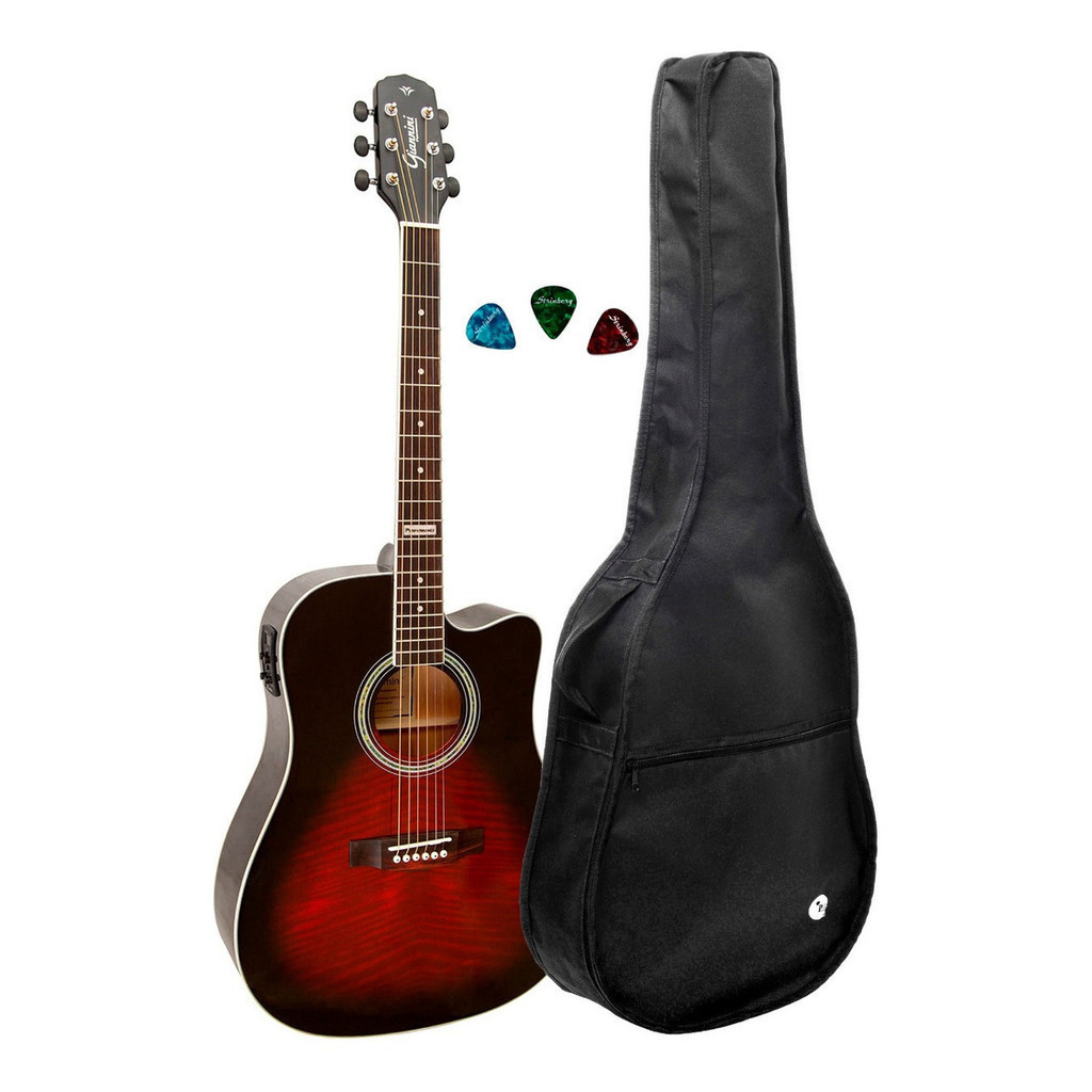 Violão Giannini Gf-1d Elétrico Folk Brown Red Capa Reforçada em Oferta na Shopee