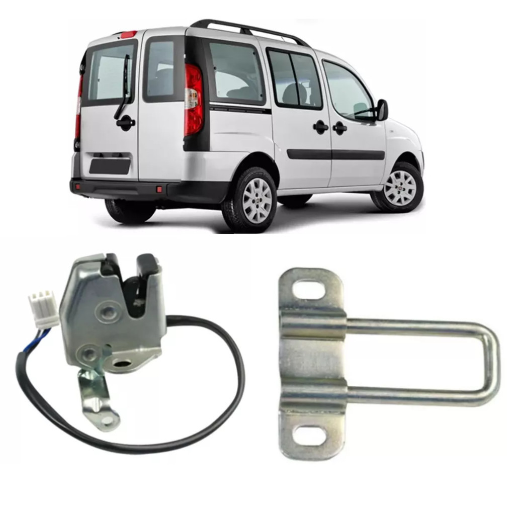 Fechadura Porta Traseira 3 Fios + Batente Porta Traseira Bau Doblo e Doblo Cargo