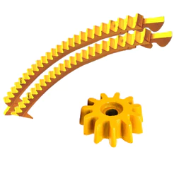 2 Cremalheira + 1 Pinhão Betoneira 400 Litros Compativel com Menegotti Prime e Topmil