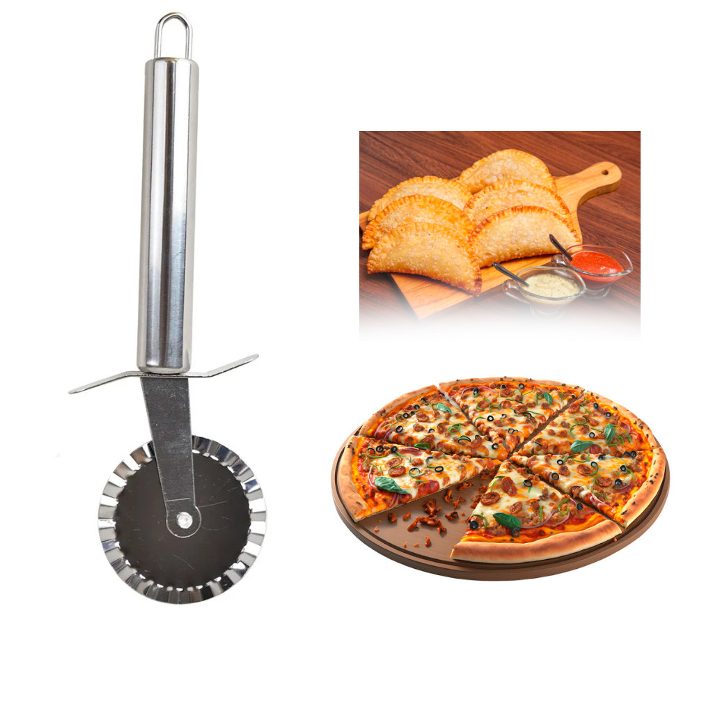 Carretilha Cortador Em Aço Inox Cortar Massas Pastel Pizzas cortador de massas