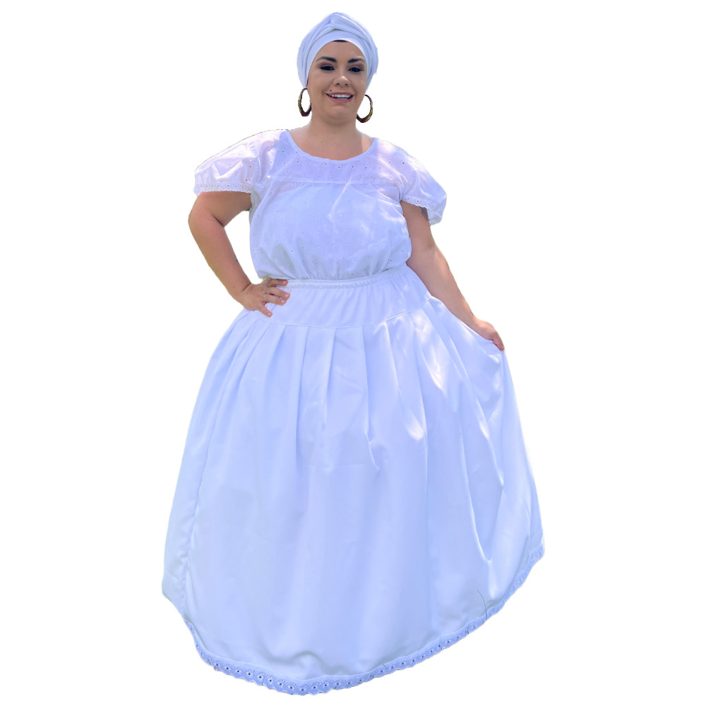 Saia De Ração Gabardine Umbanda Candomblé
