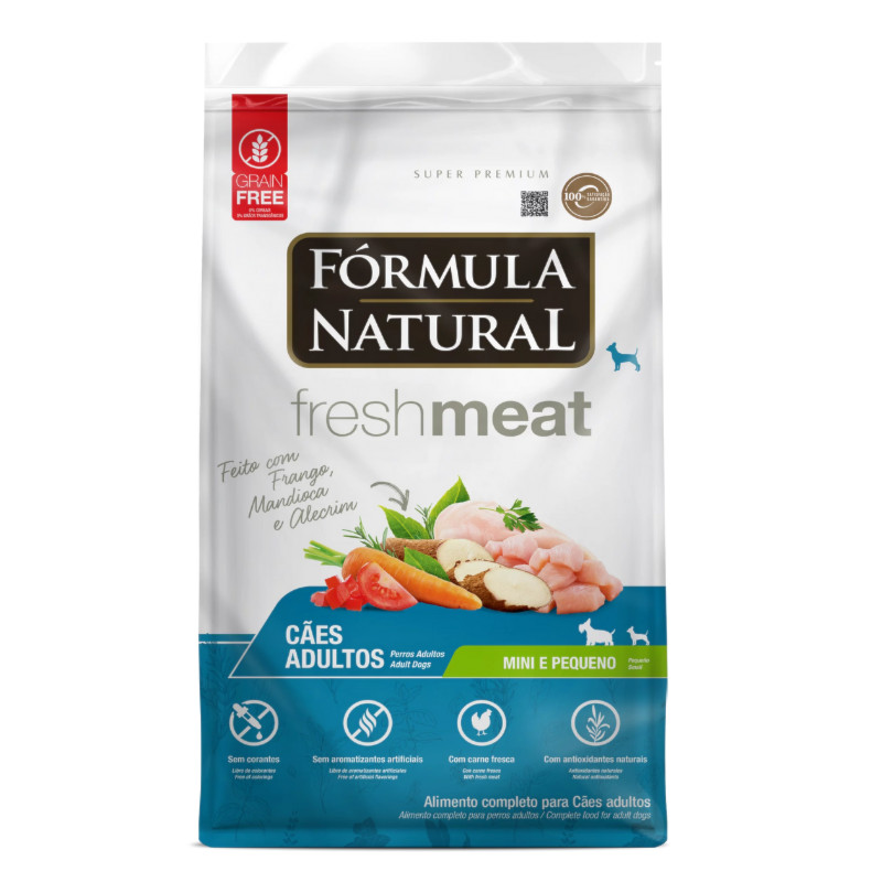 Ração Fórmula Natural Fresh Meat Cachorros Adultos Portes Mini E Pequeno 2,5kg em Oferta na Shopee