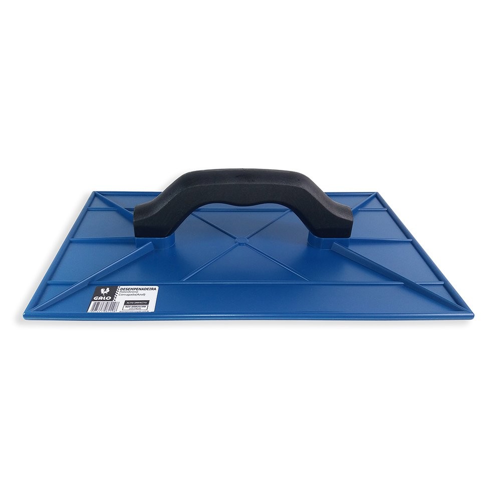 Desempenadeira Plástica Corrugada Alto Impacto- 18x30cm (azul)