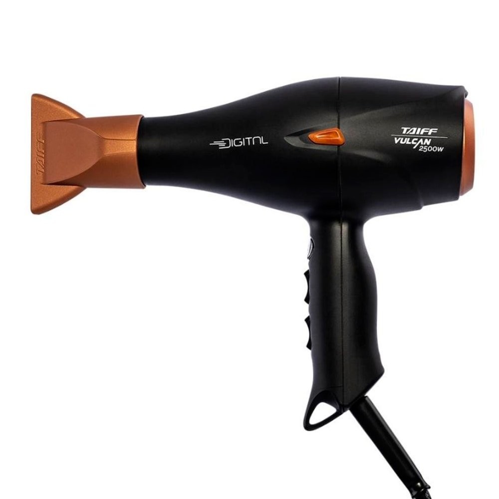 Secador Taiff Vulcan Digital - 5 Temperaturas, 2500W, Preto/Dourado - Beauty