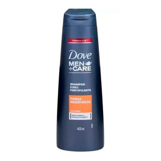 Shampoo e Condicionador Dove Men +Care 2 em 1 Força Resistente 400ml em Oferta na Shopee
