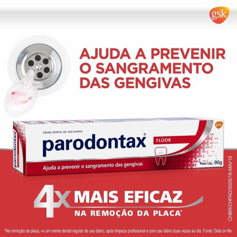 Detalhes do Creme Dental Parodontax Flúor 90g