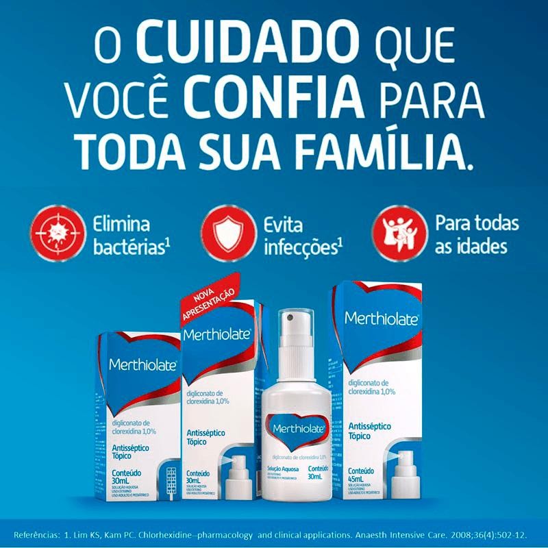 Antisséptico Merthiolate Pá 30ml em Oferta na Shopee