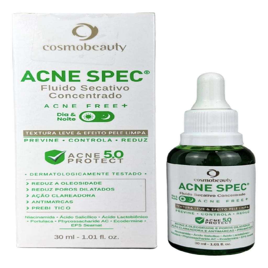 Acne Spec Fluido Secativo Antioleosidade Cosmobeauty 30ml