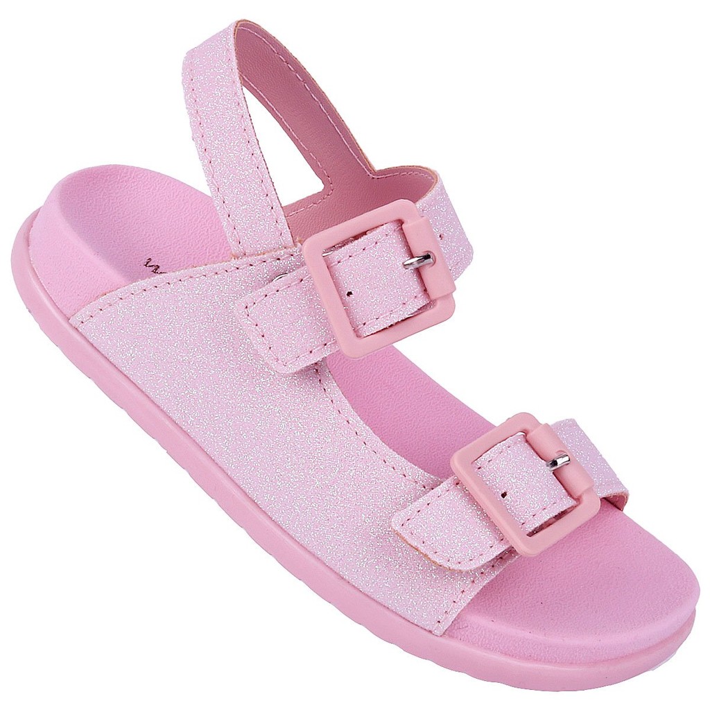 Sandalia Infantil Feminina Birken WorldColors - Rosa Glitter em Oferta na Shopee