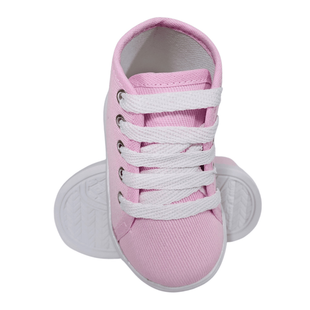 Tenis Cano Alto Infantil Unissex Liso Casual e Estiloso Look para Ocasiao Perfeita — imagem 2 de 2