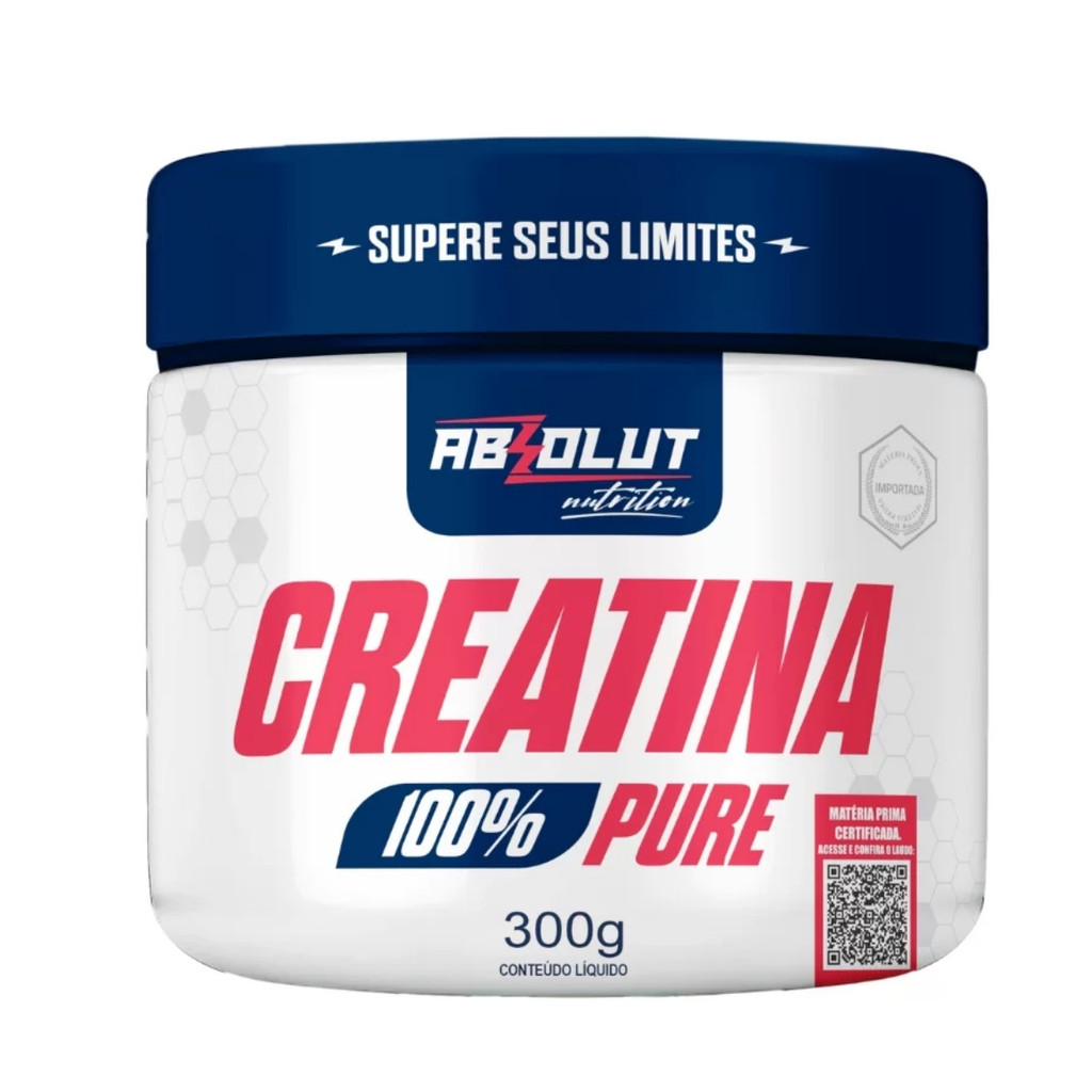 Creatina 100% Pura Pote 300g Absolut Nutrition em Oferta na Shopee