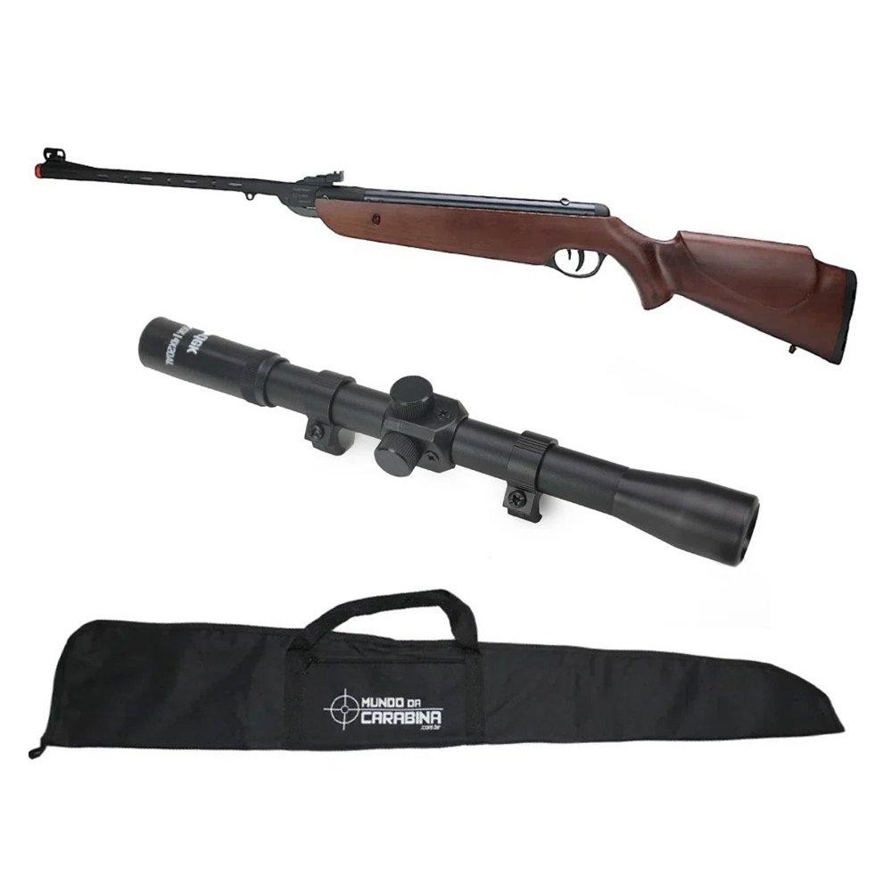 Carabina Rossi Dione Sport MH Madeira 5.5+Luneta 4x20 + Capa