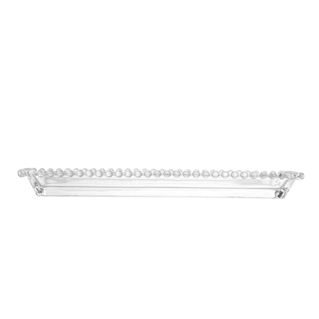 Travessa Retangular de Cristal Pearl Bolinha / Coração 30 x 13 x 3cm - Wolff · foto 2