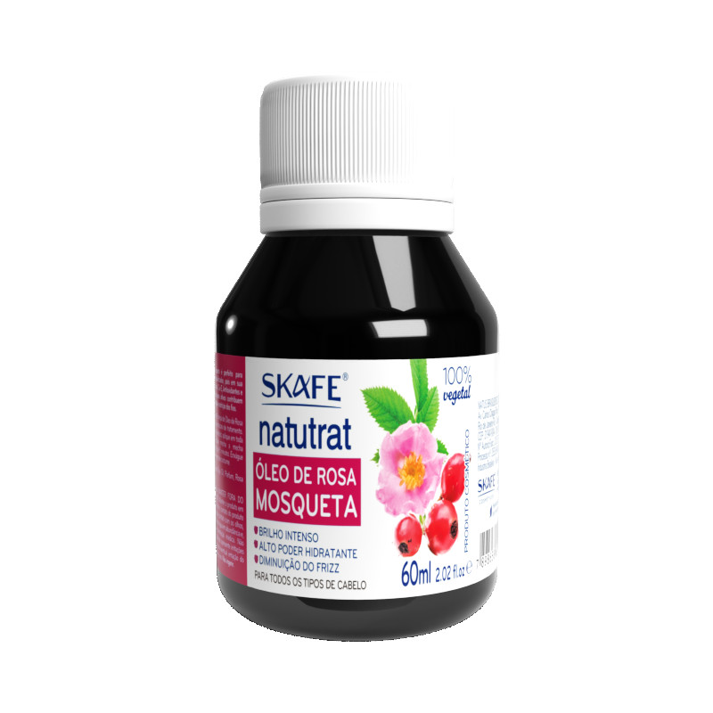 Óleo de Rosa Mosqueta Capilar Natutrat 60ml | Brilho Imediato | Reparação + Hidratação Profunda | 100% Vegetal