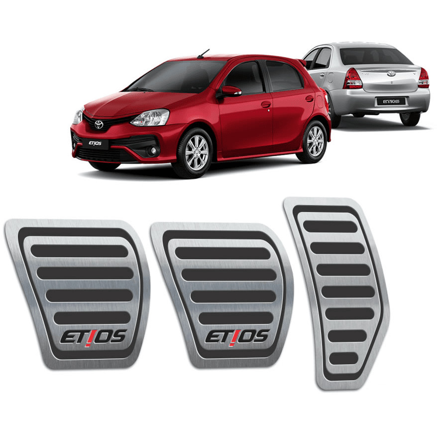 Pedaleira Etios 13/.. Manual Aço Inox - Não fura o pedal em Oferta na Shopee