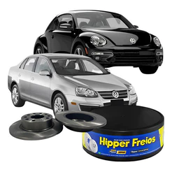 Par Disco Freio Traseiro Original Solido Vw Fusca Jetta Golf Variant