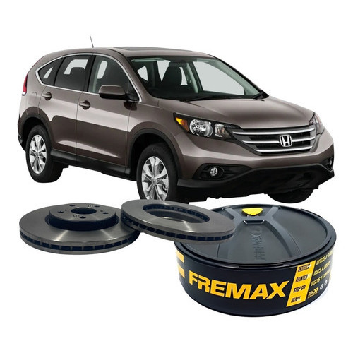 Par Disco Freio Dianteiro Ventilado Fremax Crv 2.0 16v 2007 Á 2016 - Spare Parts and Accessories for Vehicles