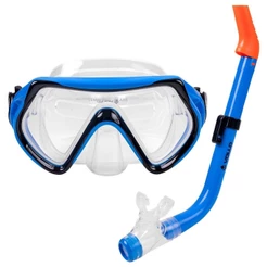 Kit Snorkel de Mergulho Infantil c/ Respiro + Óculos Visão 180º Proteção UV Natação