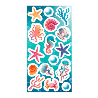 Cartela Adesiva - Fundo do Mar - 16 unidades - Regina - Rizzo em Oferta na Shopee