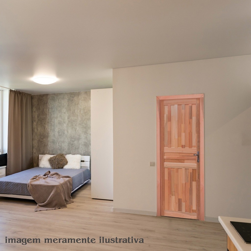 Porta de Madeira Folha 210cmx80cmx3cm PE801 Pop Esel 210cm x 80cm - Home & Living