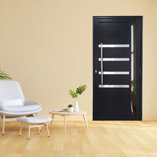 Porta Lambril de Alumínio 210 X 90cm com Puxador Friso e Visor Linha 30  Abertura Esquerda em Oferta na Shopee