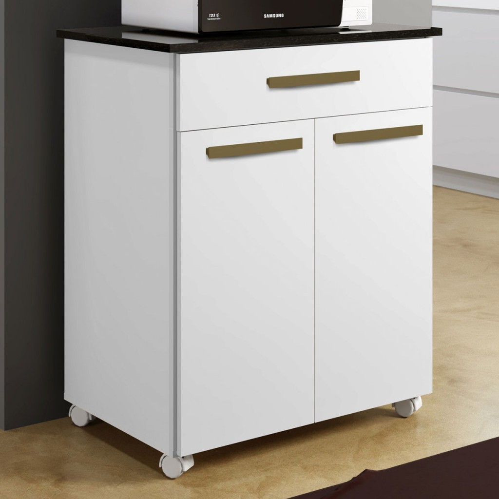 Armário de Cozinha Girassol 2 Portas 1 Gaveta Branco - Kaiki Móveis - Home & Living
