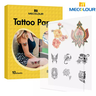 Tatuagem Temporária Imprimir De Tinta 10 Folhas Mecolour em Oferta na Shopee