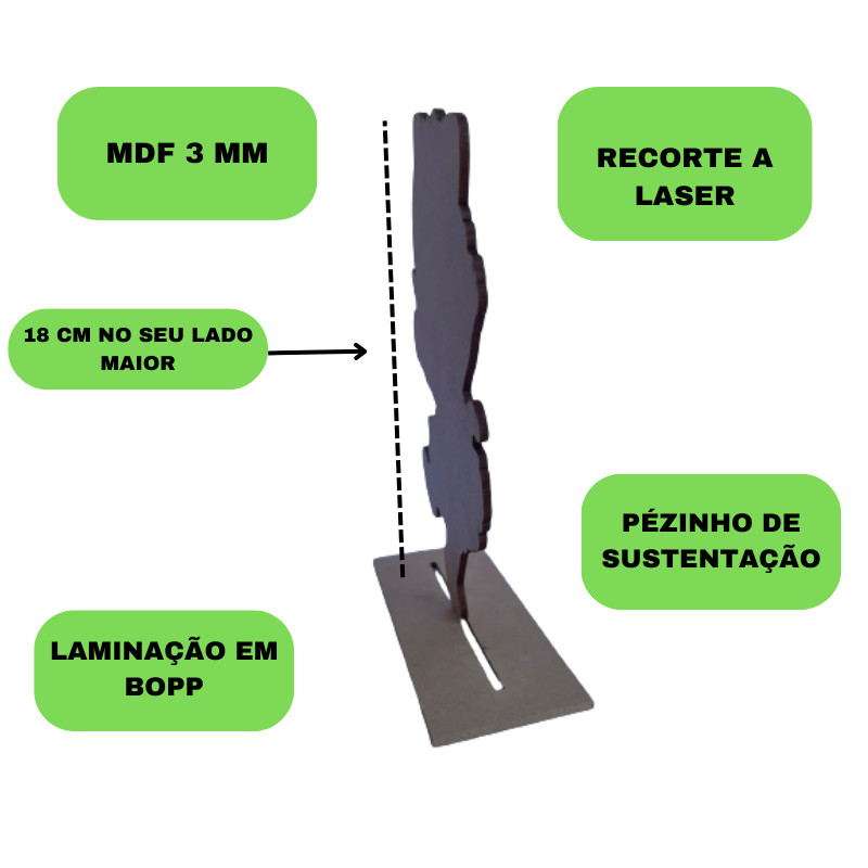 Kit Display de Mesa 6 Peças Para Festa Bela Completo MDF — imagem 2 de 2