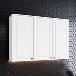 Armário Aéreo de Cozinha 120 Cm 3 Portas Americana Henn