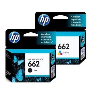 Cartuchos HP Original 662 Preto CZ103AB + Color CZ104AB