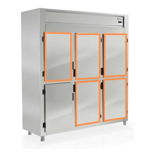 Kit 5 Borracha Gaxeta Refrigerador para Gelopar Grep 5porta 46x68