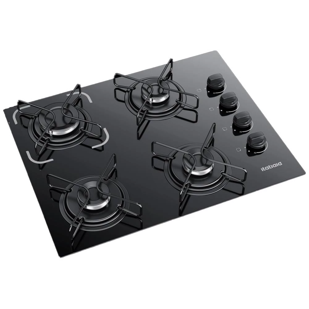 Fogão Cooktop 4 Bocas Bivolt Itatiaia Essencial Preto — imagem 1