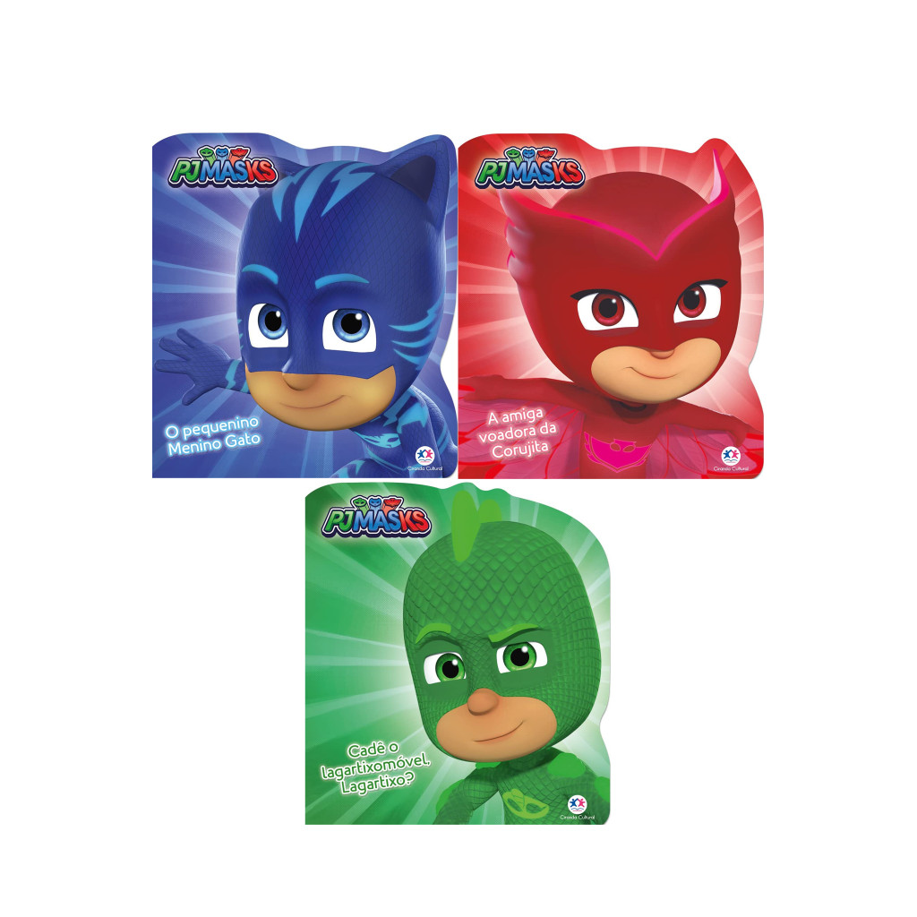 Coleção Pj Masks - O pequenino Menino Gato, A amiga voadora da Corujita e Cadê o lagartixamóvel, Lagartixo?