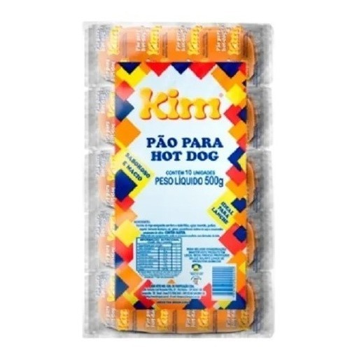 Pão Para HOT DOG ou Cachorro Quente Pacote - Sem Lactose - 10 Unidades