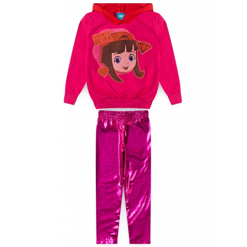 Conjunto Feminino Infantil Aventureira Vermelha - Luccas Neto - Baby & Kids Fashion
